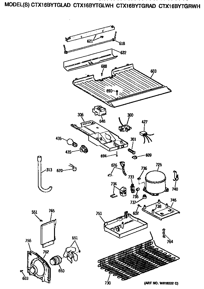 Hotpoint CTX16BYTGLWH unit diagram