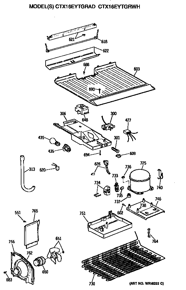 Hotpoint CTX16EYTGRWH unit diagram