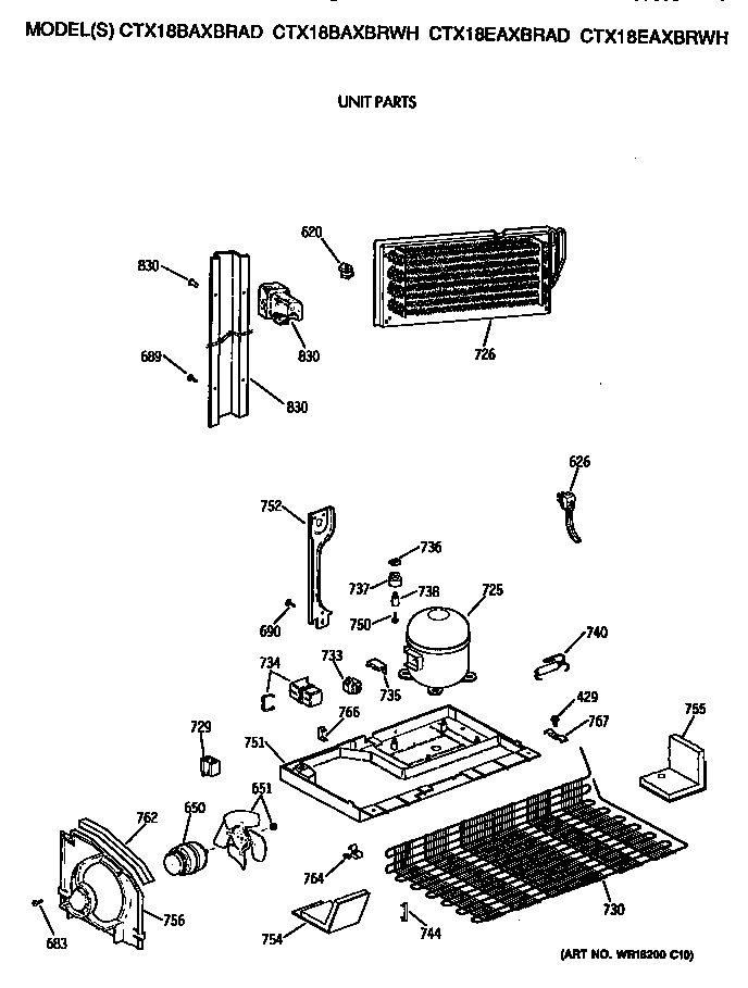 Hotpoint CTX18BAXBRAD unit diagram