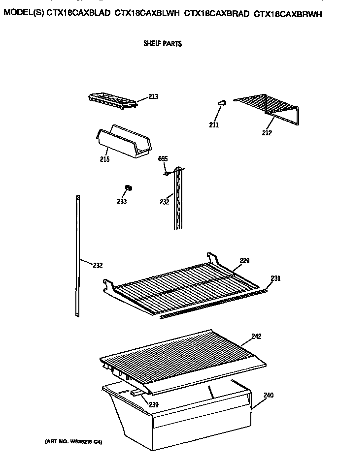 Hotpoint CTX18CAXBLAD shelves diagram
