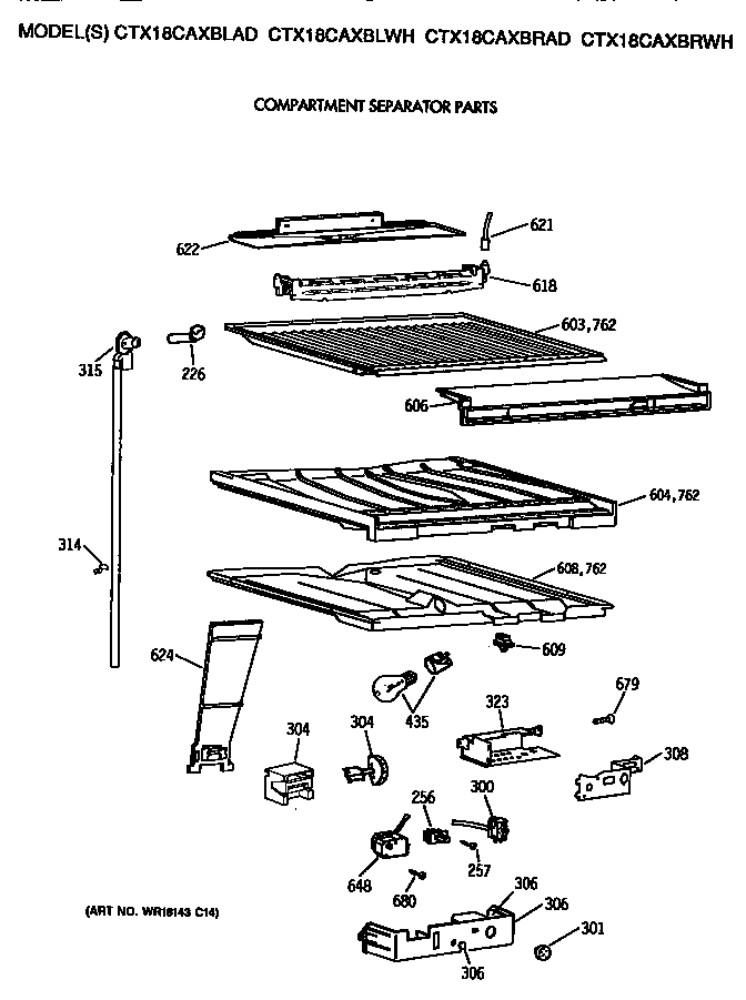 Hotpoint CTX18CAXBLAD compartment separator diagram