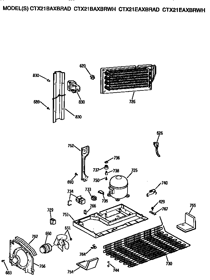 Hotpoint CTX21BAXBRAD unit diagram