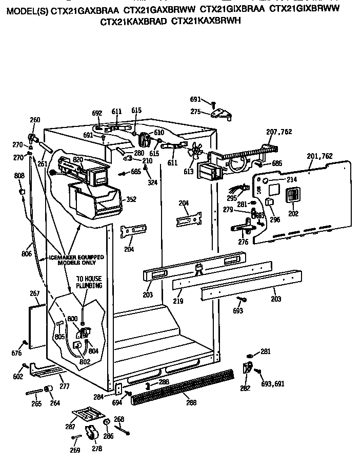 Hotpoint CTX21GIXBRWW cabinet diagram