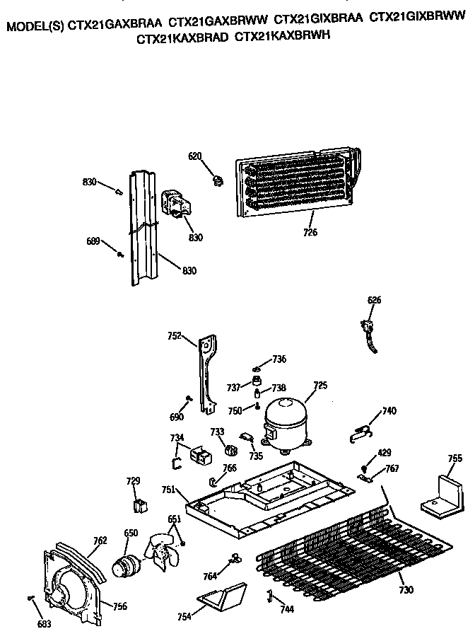 Hotpoint CTX21GIXBRWW unit diagram