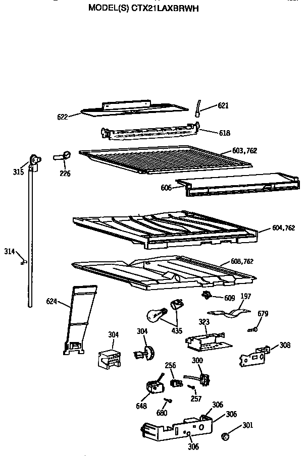 Hotpoint CTX21LAXBRWH compartment separator diagram