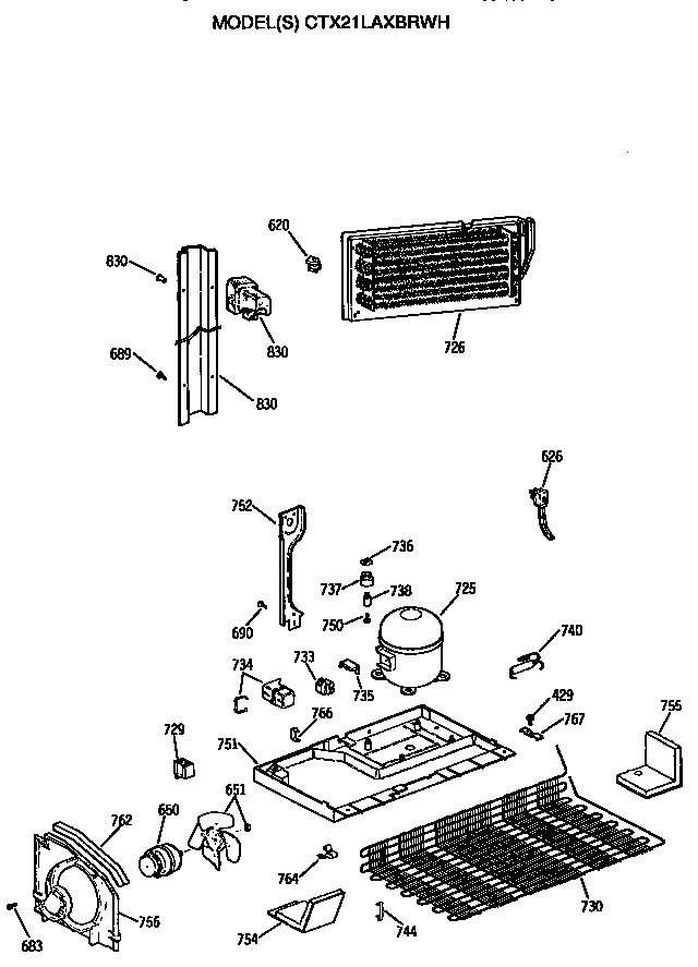 Hotpoint CTX21LAXBRWH unit diagram