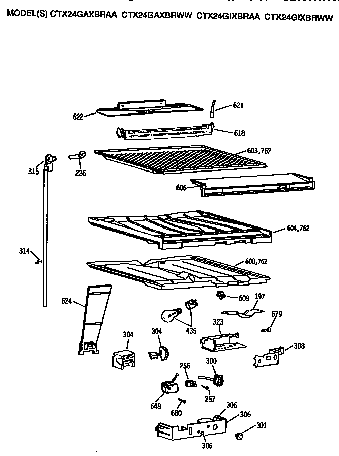 Hotpoint CTX24GAXBRWW compartment separator diagram