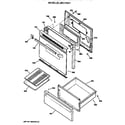 GE JBC17GV1 door/utility drawer diagram