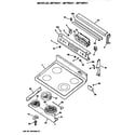 GE JBP79AV1 cooktop/controls diagram