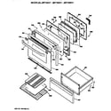GE JBP79AV1 door/utility drawer diagram