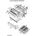 GE JGBP24GEV2WH oven door diagram