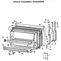 GE TBT25JAXBRAA freezer door diagram