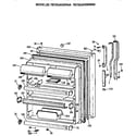 GE TBT25JAXBRAA fresh food door diagram