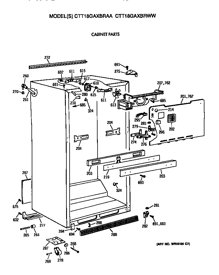 Hotpoint CTT18GAXBRWW cabinet diagram