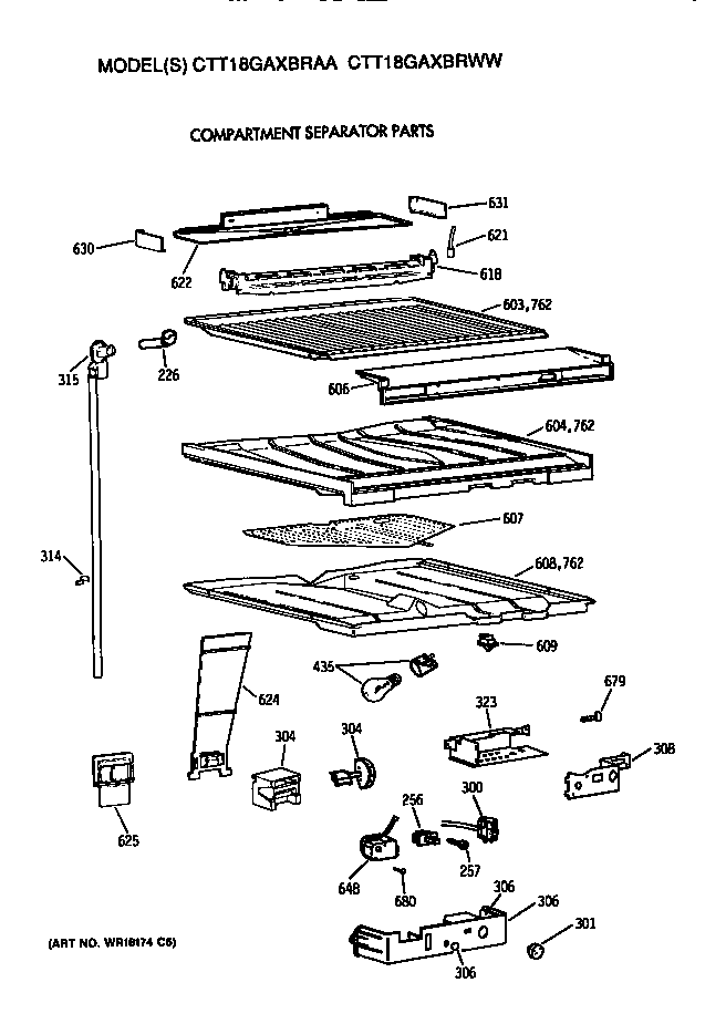 Hotpoint CTT18GAXBRWW compartment separator diagram
