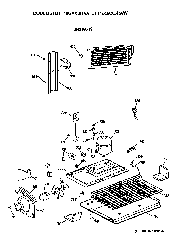 Hotpoint CTT18GAXBRWW unit diagram