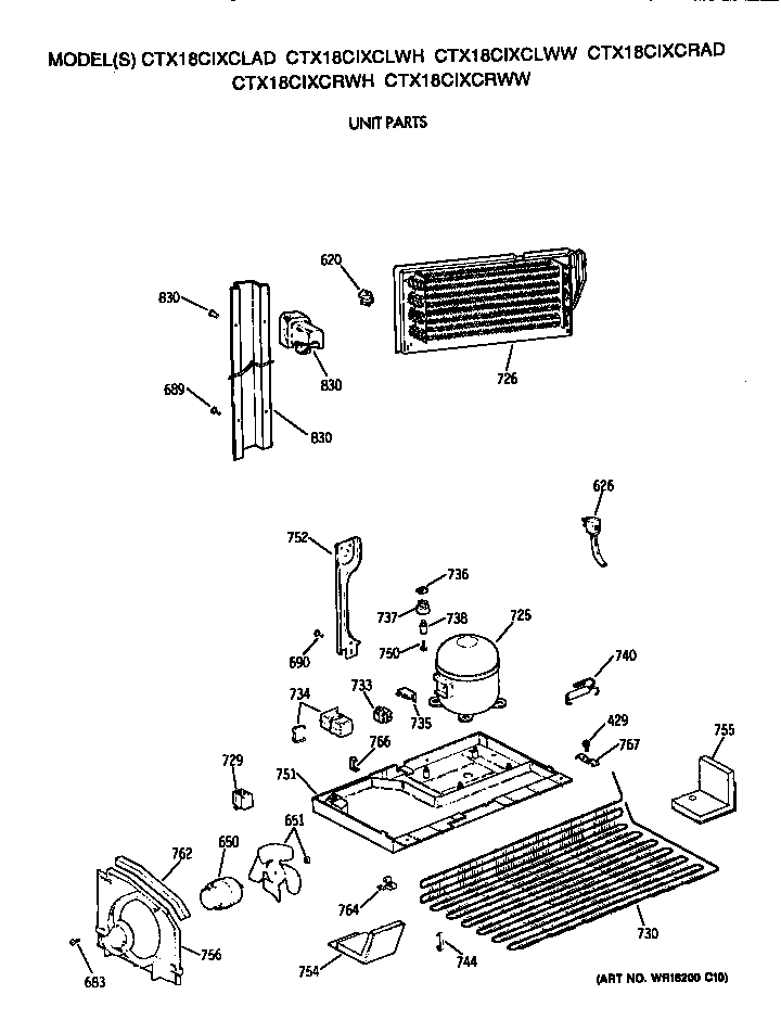 Hotpoint CTX18CIXCLWW unit diagram