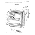 GE MTX18KAXCRWH fresh food door diagram