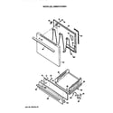 GE JGBS21EV2WH oven door and broiler diagram
