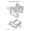 GE JGBS16GEP1BB oven door and broiler diagram