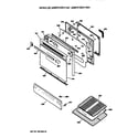 GE JGBP27GEV1WH oven door and broiler diagram