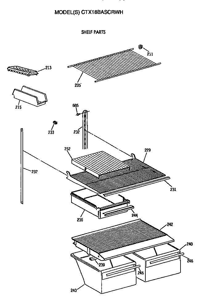 Hotpoint CTX18BASCRWH shelves diagram