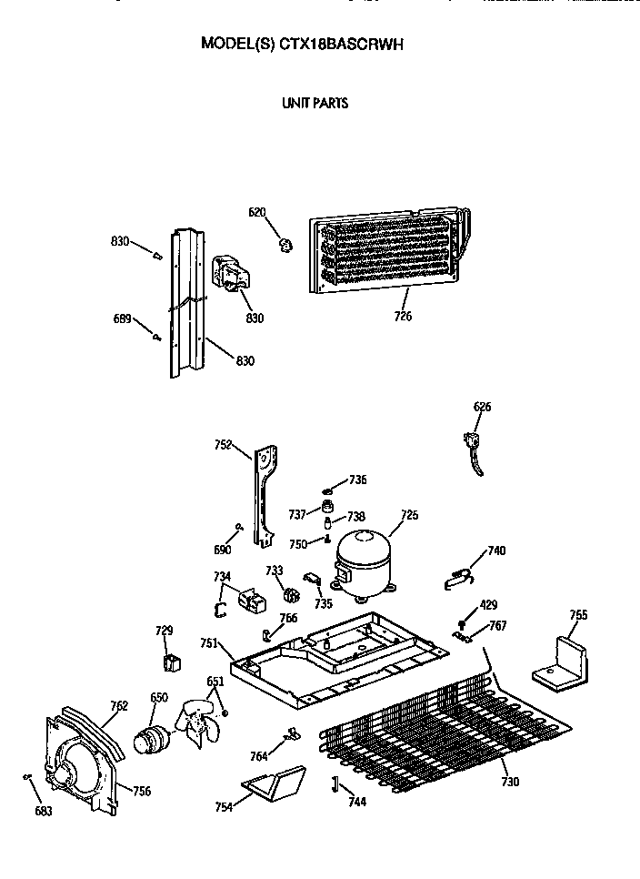 Hotpoint CTX18BASCRWH unit diagram