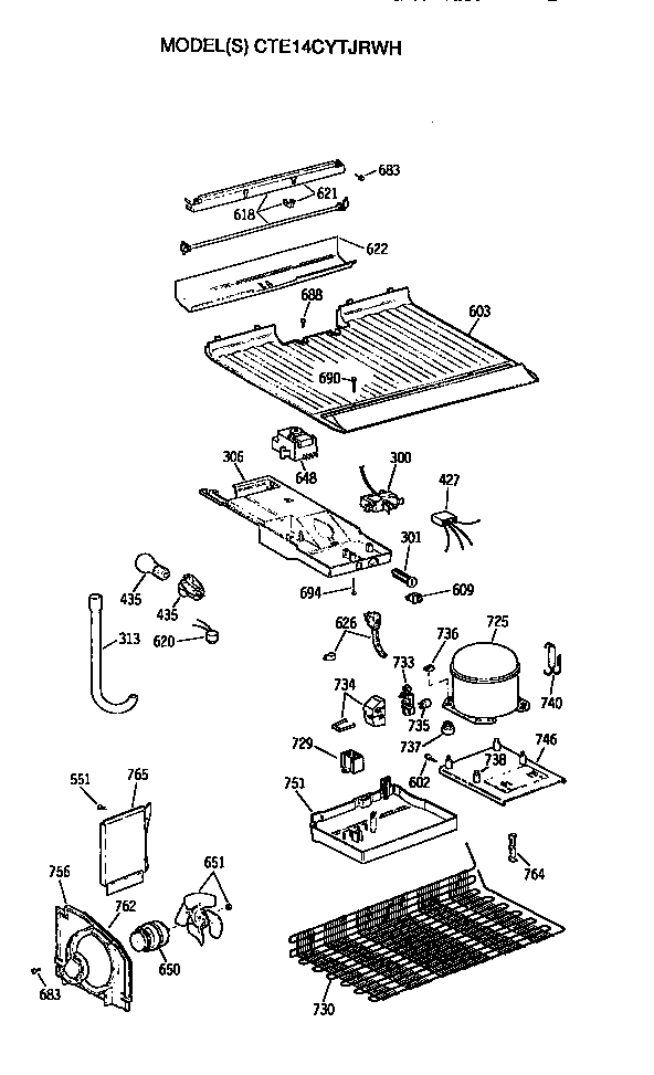 Hotpoint CTE14CYTJRWH unit diagram