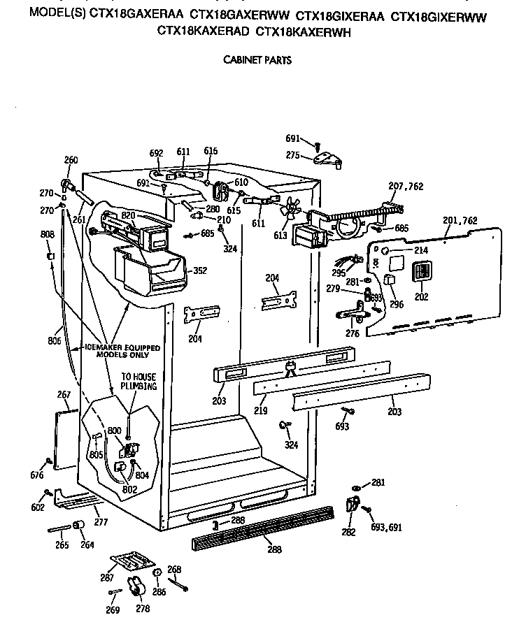 Hotpoint CTX18GIXERAA cabinet diagram
