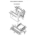 GE JGBS04EV2WH oven door and broiler diagram