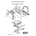GE BJLR473GT0WW cabinet front, gas valve and burner diagram