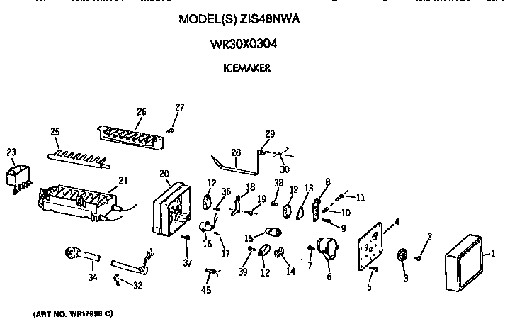 GE ZIS48NWA icemaker wr30x0304 diagram