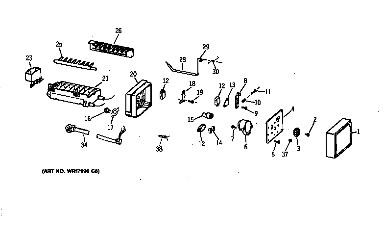 GE TFT25PRYAAA icemaker wr30x0318 diagram