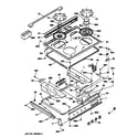 GE JGSP30GET1BB control panel & cooktop diagram