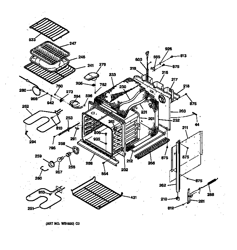 GE JKP17WT2WW body parts diagram