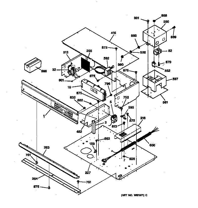 GE JCTP16GV1BB control panel diagram