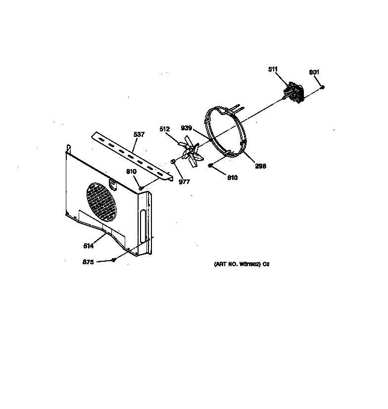 GE JCTP16GV1BB fan diagram