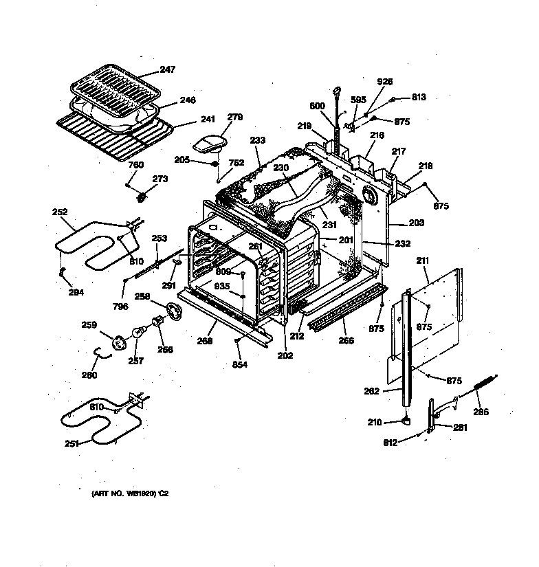 GE JKP14WV1WW body parts diagram