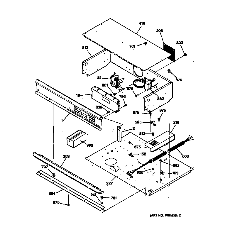 GE JTP17WV2WW control panel diagram
