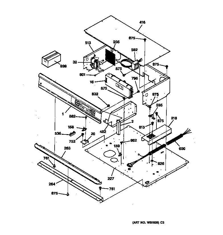 GE JTP18AT2AA control panel diagram