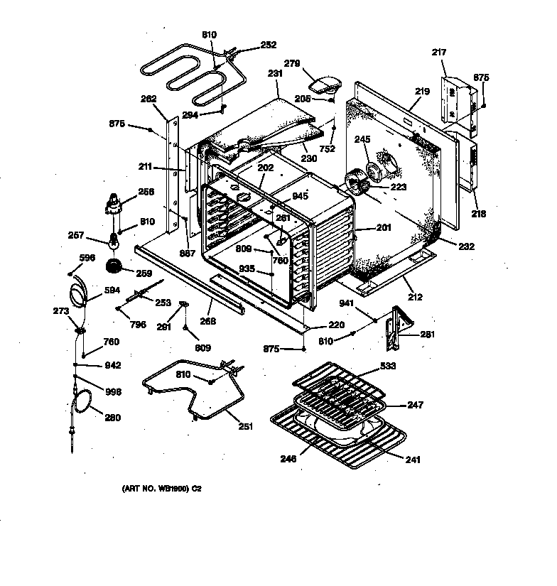 GE JTP18AT2AA body parts diagram