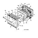 GE ZET737WV1WW oven door diagram