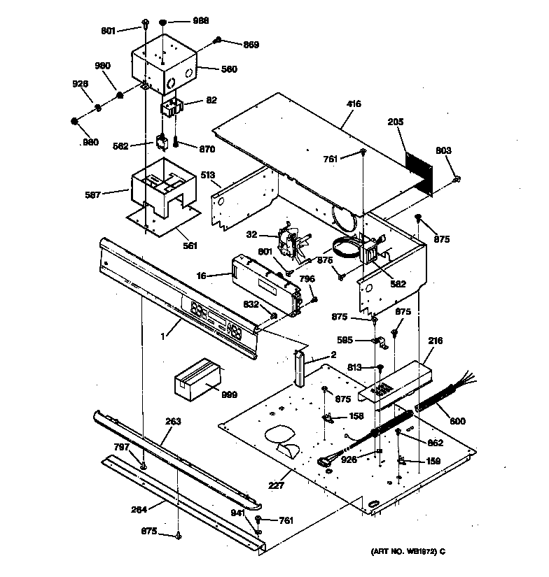 GE JCTP17WV2WW control panel diagram