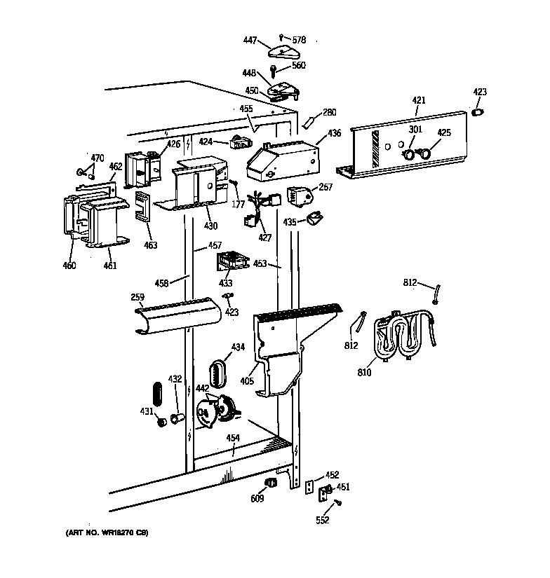 GE TFK22PRXCAA fresh food section diagram