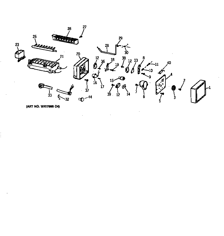 GE TFK25PRYAWW icemaker wr30x0303 diagram