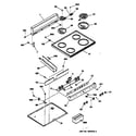 GE JBS04V2WH control panel & cooktop diagram