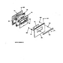 GE JBS04V2WH oven door diagram
