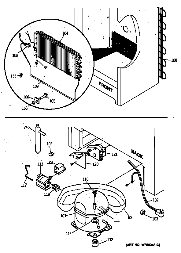 GE FF20DXARWH unit parts diagram