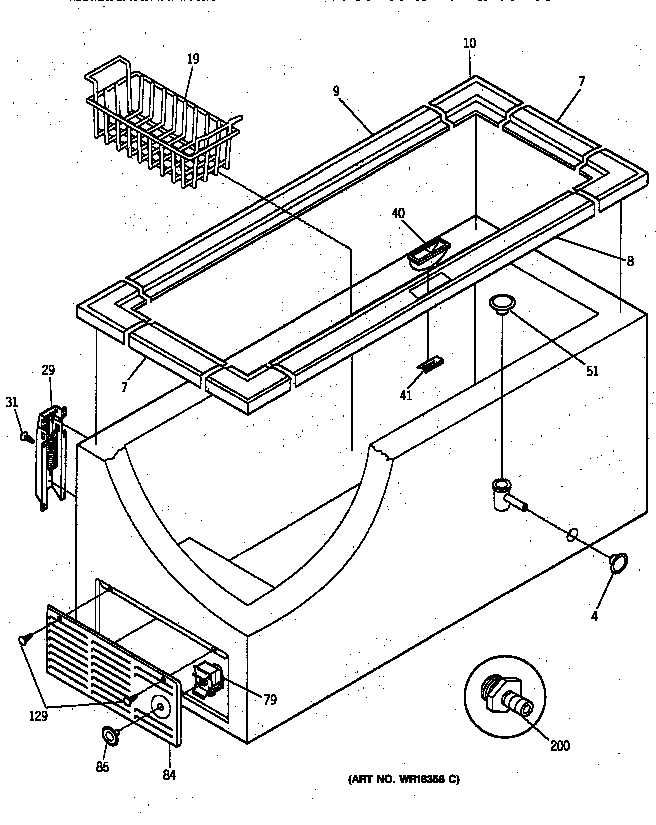 Hotpoint FH25DXAWH cabinet diagram