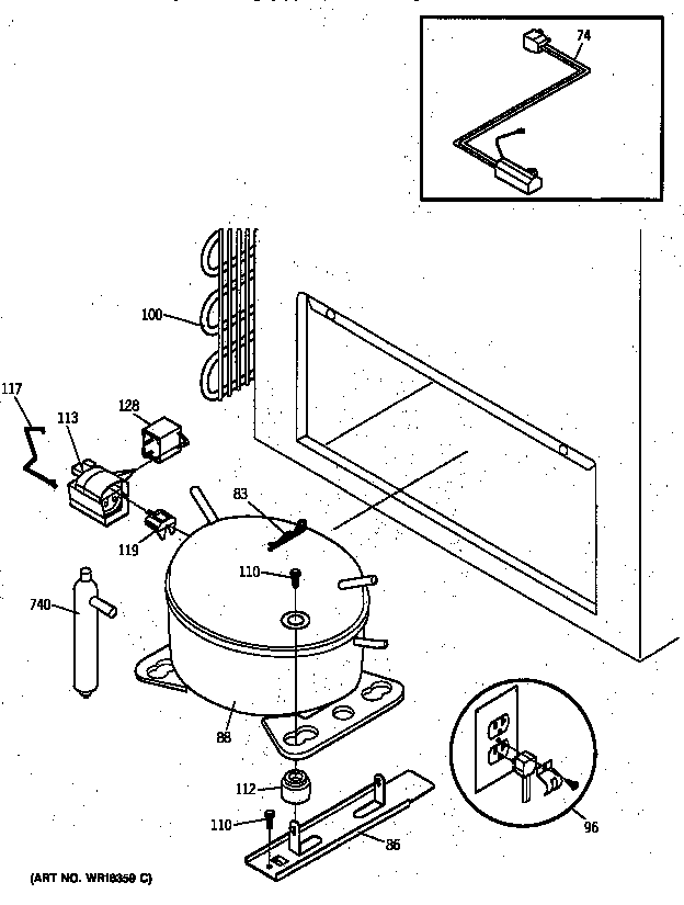 Hotpoint FH25DXAWH unit parts diagram